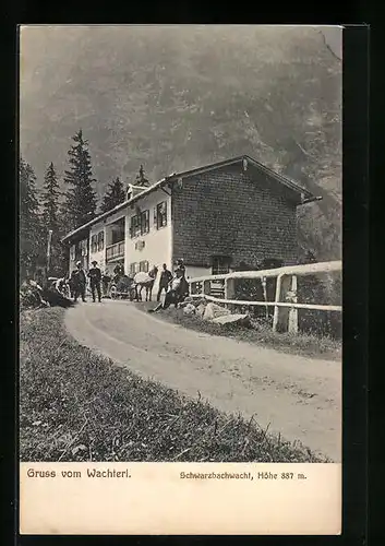 AK Ramsau, Gasthaus Wachterl auf der Schwarzbachwacht