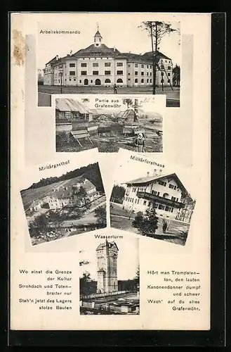 AK Grafenwöhr, Arbeitskommando, Militärgasthof, Wasserturm