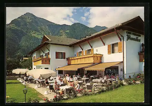 AK Dorf Tirol b. Meran, Pension Cafe Paradies, Falknerweg