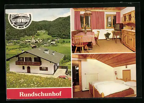 AK Kastelruth /Castelrotto /Bz., Pension Rundschunhof, Tisens 15, Innenansichten