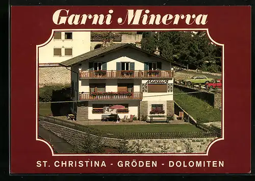 AK St. Christina /Grödental, Pension Garni Minerva, Bes. Willi Demetz