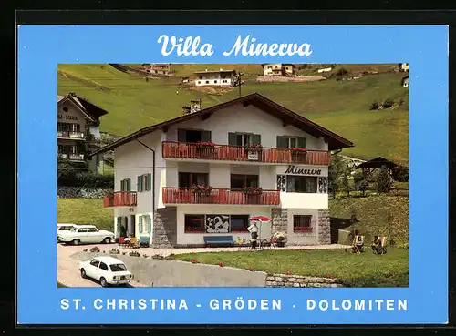 AK St. Christina /Grödental, Pension Villa Minerva, Bes. Willi Demetz