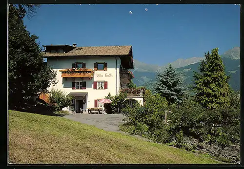 AK Dorf Tirol /Meran, Hotel Villa Kathi, Bes. Fam. Karl Kuen, Haslachstr. 51