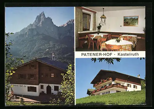 AK Kastelruth /Seis, Gasthof Patener Hof, Aussen- und Innenansicht