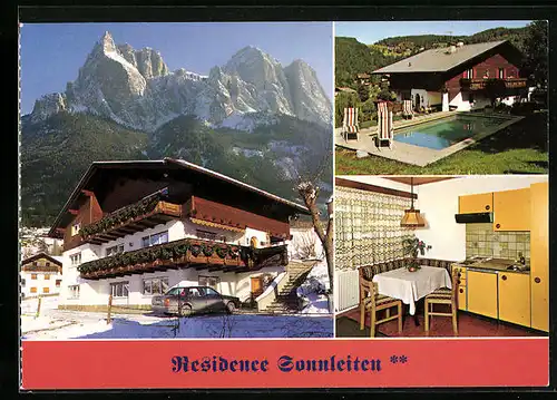 AK Seis am Schlern, Hotel Residenz Sonnleiten, St. Oswaldweg 5 /2, Innenschau, Pool