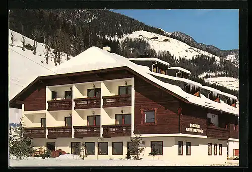 AK St. Johann /Ahrntal, Pension Ahrntalerhof, Haus im Schnee