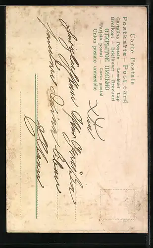 Präge-AK Fröhliche Ostern mit Osterengel