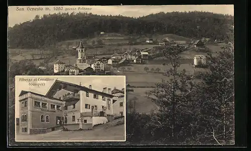 AK San Genesio presso Bolzano, Albergo al Cavallino, Panorama