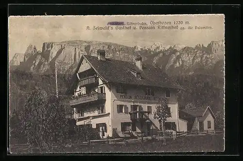 AK Oberbozen, A. Seiwalds Gasthof und Pension Rittnerhof