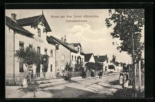 AK Wörishofen, Eichwaldstrasse mit Villa Bertele