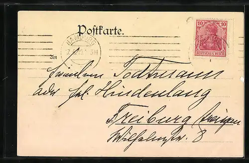 AK Hamburg, Emil Todtmann, Etablissements von Jules Robin & Co., Cognac, Blumenstrasse 41