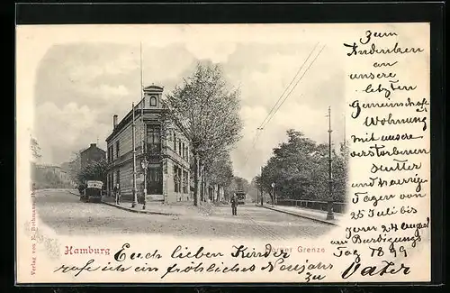 AK Hamburg, Strassenpartie an der Horner Grenze