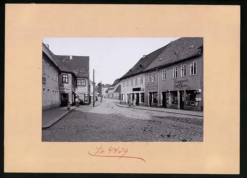 Fotografie Brück & Sohn Meissen, Ansicht Wilsdruff, Dresdner Strasse mit Klempnerei Alfred Plattner & Herrenausstatter