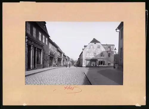 Fotografie Brück & Sohn Meissen, Ansicht Bischofswerda, Grosse Kirchgasse mit Geschäftshaus Ernst Thiele