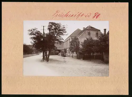 Fotografie Brück & Sohn Meissen, Ansicht Priestewitz, Gasthof zu Priestewitz Inh. Otto Bischoff