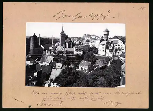 Fotografie Brück & Sohn Meissen, Ansicht Bautzen, Altstadt vom Bürgergarten gesehen