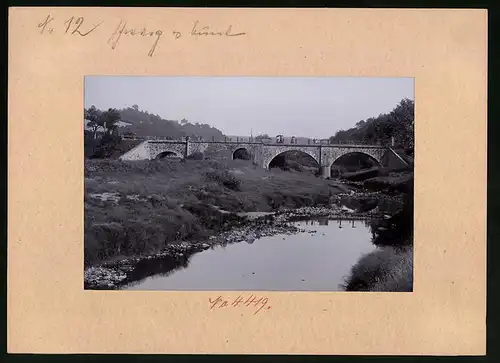 Fotografie Brück & Sohn Meissen, Ansicht Niederstriegis, Brücke im Muldental