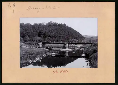 Fotografie Brück & Sohn Meissen, Ansicht Niederstriegis, Mulde mit Wannenbrücke & Troischauerwinkel