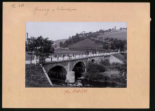Fotografie Brück & Sohn Meissen, Ansicht Niederstriegis, Brücke im Muldental