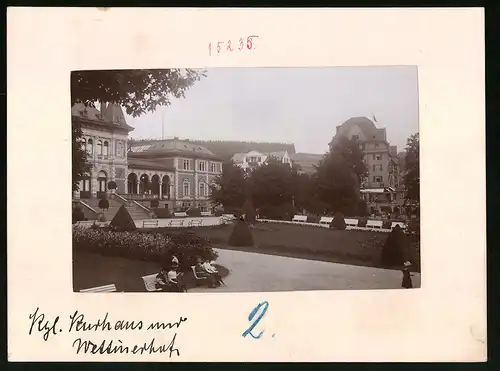 Fotografie Brück & Sohn Meissen, Ansicht Bad Elster, Partie am Kurhaus mit Palasthotel Wettiner Hof