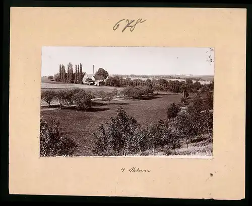 Fotografie Brück & Sohn Meissen, Ansicht Mehren bei Meissen, Blick auf den Gutshof im Ort