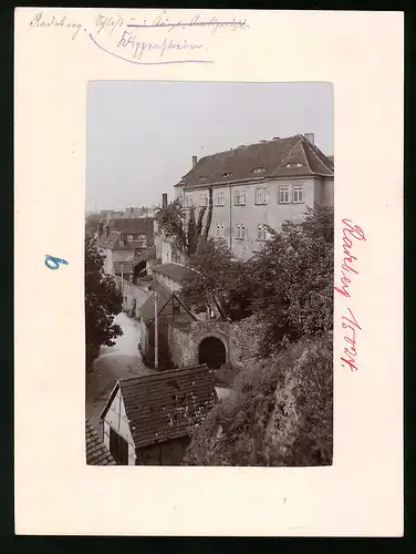 Fotografie Brück & Sohn Meissen, Ansicht Radeberg, Blick auf das Schloss Klippenstein
