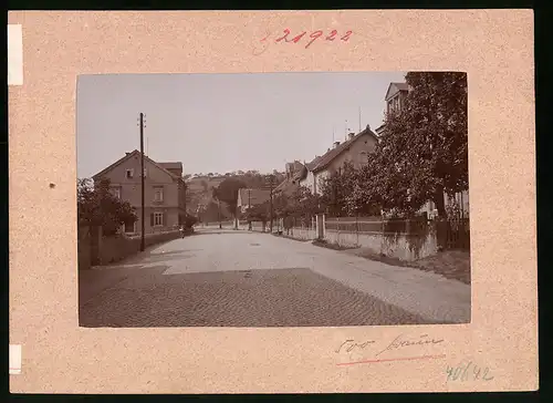 Fotografie Brück & Sohn Meissen, Ansicht Meissen-Spaar, Blick in die Dresdner Strasse mit Wohnhäusern