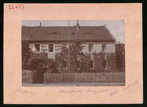 Fotografie Brück & Sohn Meissen, Ansicht Meissen i. Sa., Vorbrücker Strasse 17 mit der Weinschänke Winzerhaus