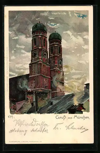 Künstler-AK Heinrich Kley: München, Frauenkirche