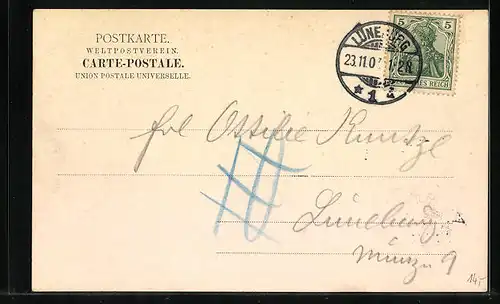 AK Wildemann, Hôtel zum Wilden Mann mit Strassenpartie