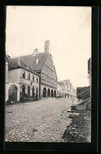 AK Ebern, Marktplatz mit umstehenden Häusern