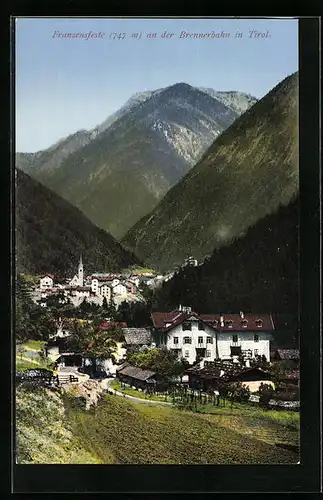 AK Franzensfeste, Ortsansicht an der Brennerbahn