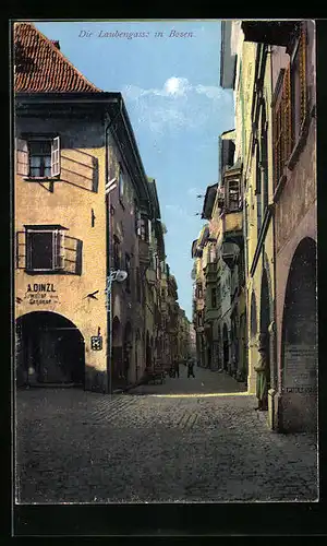 AK Bozen, Blick in die Laubengasse