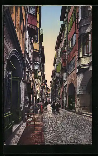 AK Bozen, Blick in die Laubengasse