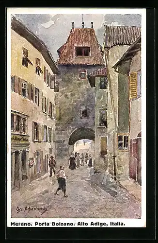Künstler-AK Merano, Porta Bolzano