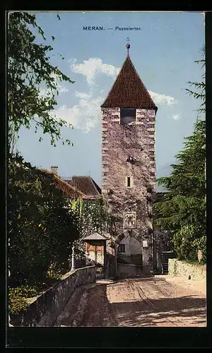 AK Meran, Passeiertor mit Strassenpartie