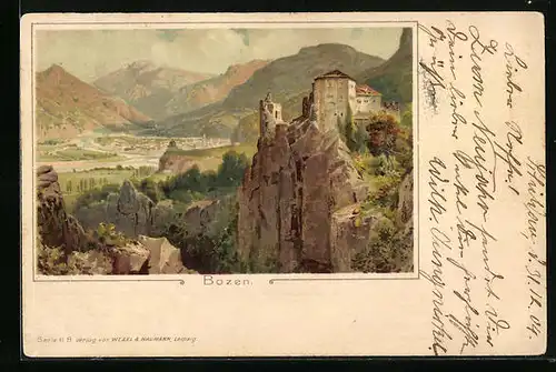 Künstler-AK Bozen, Panorama