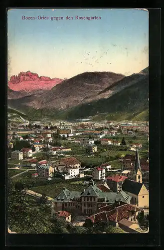 AK Bozen-Gries, Stadt gegen den Rosengarten