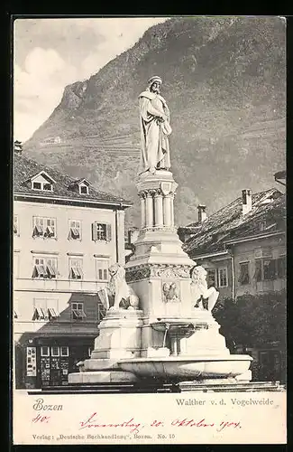 AK Bozen, Denkmal Walther v. d. Vogelweide