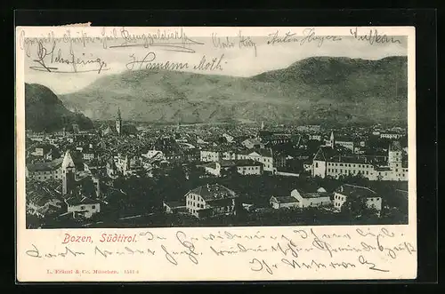 AK Bozen, Teilansicht der Stadt