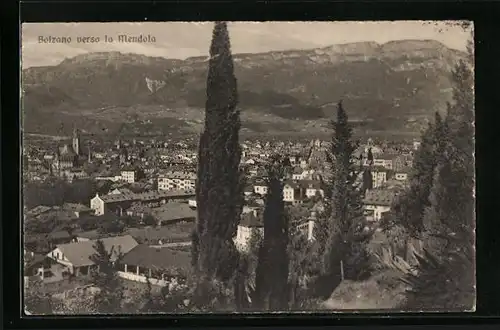 AK Bolzano, città verso la Mendola
