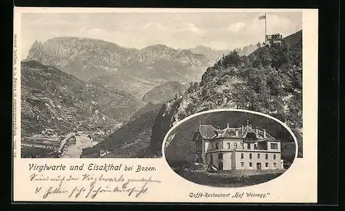 AK Bozen, Virglwarte, Eisakthal, Cafe-Restaurant Hof Weinegg