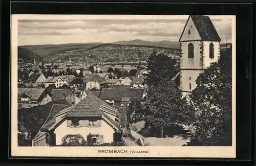 AK Brombach i. Wiesental, Totalansicht aus der Vogelschau