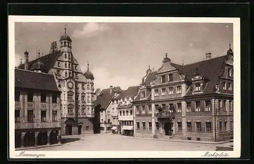 AK Memmingen, Blick über den Marktplatz