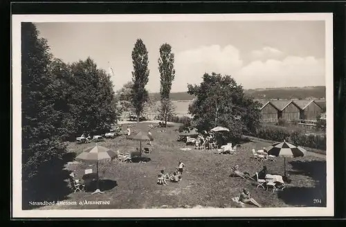 AK Diessen a. Ammersee, Strandbad mit Badegästen