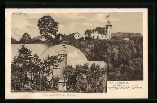 AK Ratsberg, Aussichtsturm, Kurhaus und Restaurant Weiss