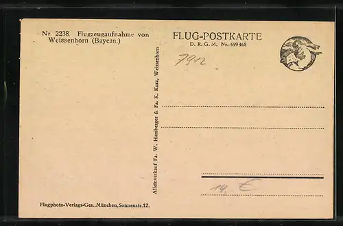 AK Weissenhorn /Bayern, Ortspartie, Fliegeraufnahme