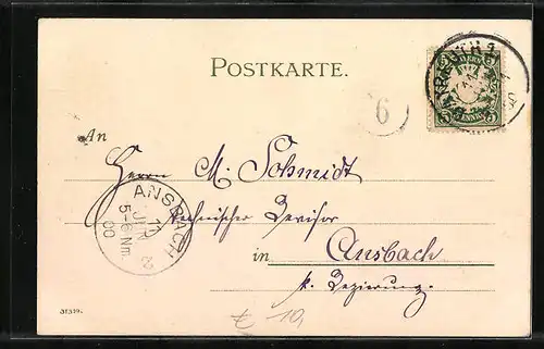 Künstler-AK Eremitage /Bayreuth, Wagnertheater, Sonnentempel