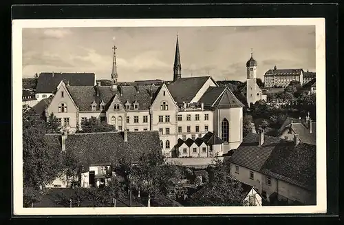 AK Untermarchtal /Württ., Exerzitienhaus mit Kirche, Dorfkirche und Erziehungsanstalt