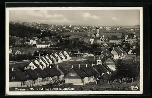 AK Giengen /Brenz, Blick auf Stadt und Siedlung